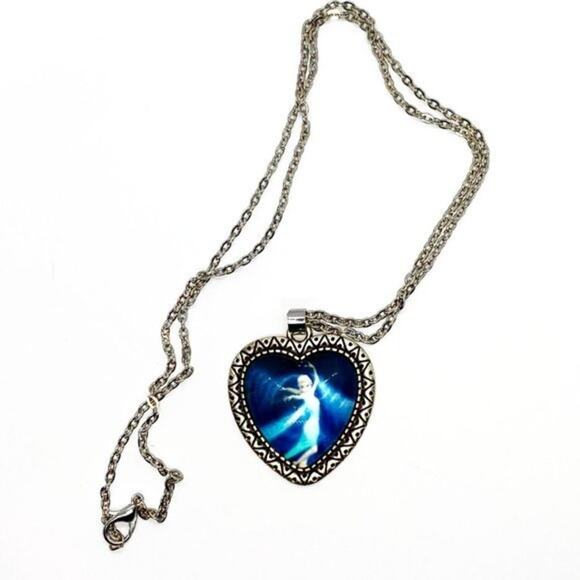 ELSA Frozen Heart Silver-Tone Pendant Necklace - Picture 2 of 5